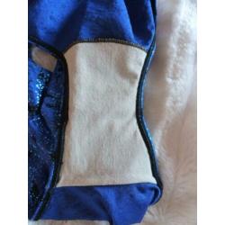 Blauwe bikini met goudkleurige draad van Rene Philip