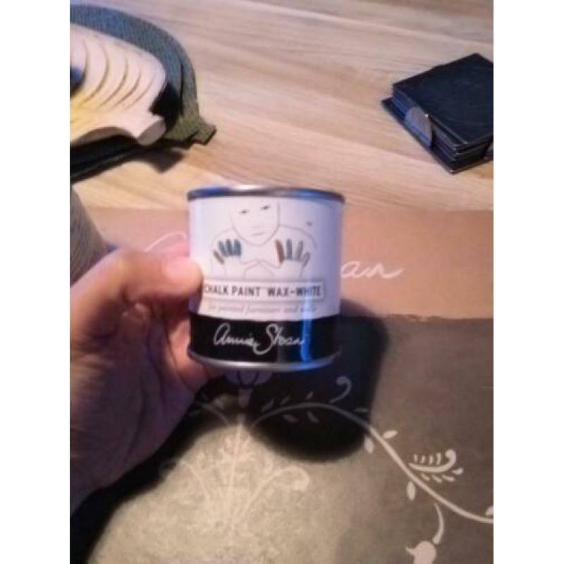 Annie Sloan clear en wit wax + stencil
