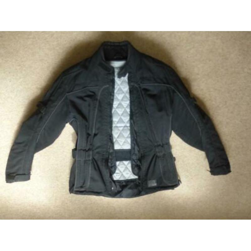 DiFi motorpak zwart jas maat 40 broek 98 uitneembare voering