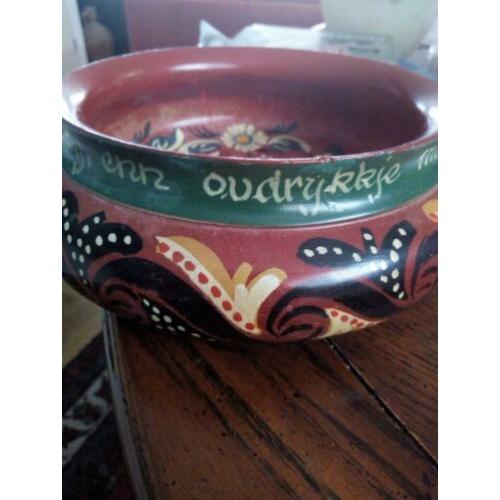 Vintage Noorse lunchbowl van hout