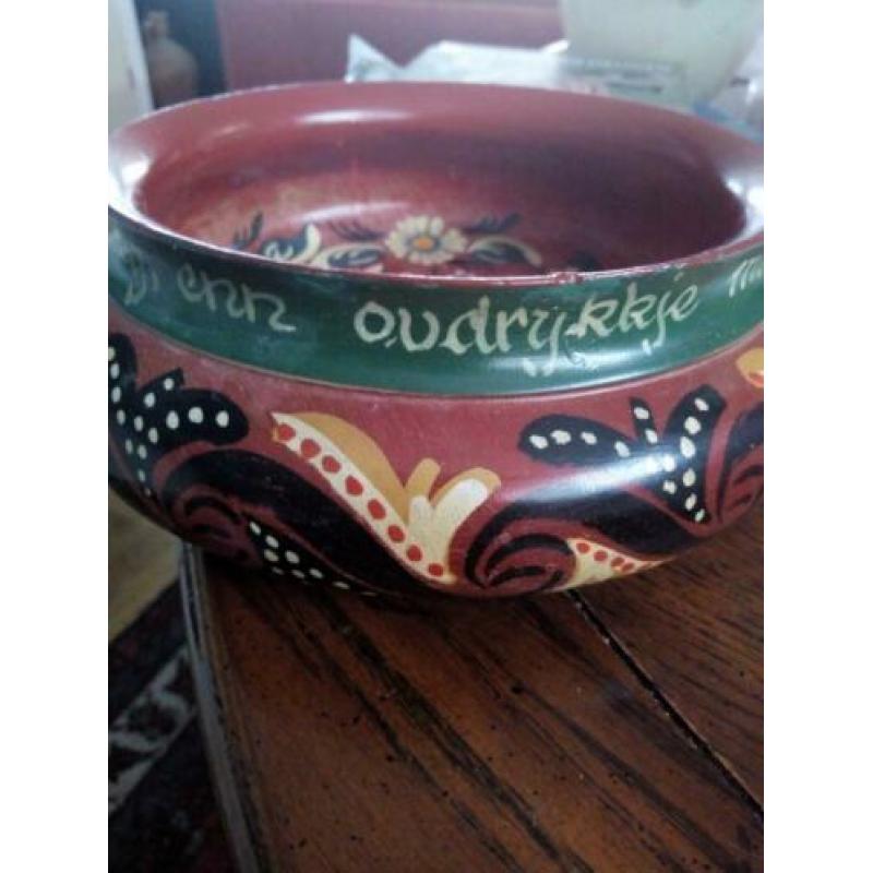 Vintage Noorse lunchbowl van hout