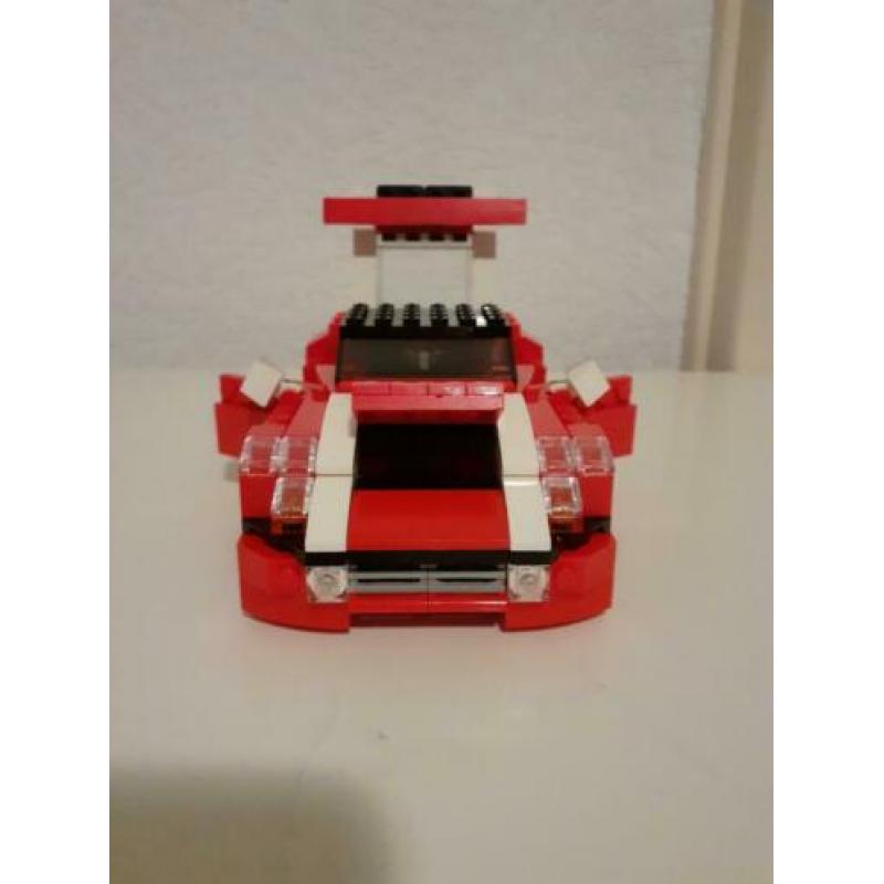 Lego rode sport auto 3 in 1 Set Compleet.