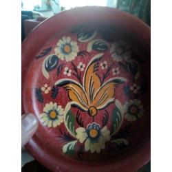 Vintage Noorse lunchbowl van hout