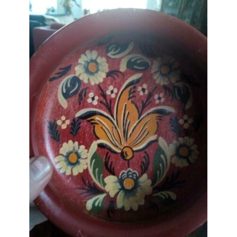 Vintage Noorse lunchbowl van hout