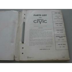 HND 3 Honda Civic Parts List 2