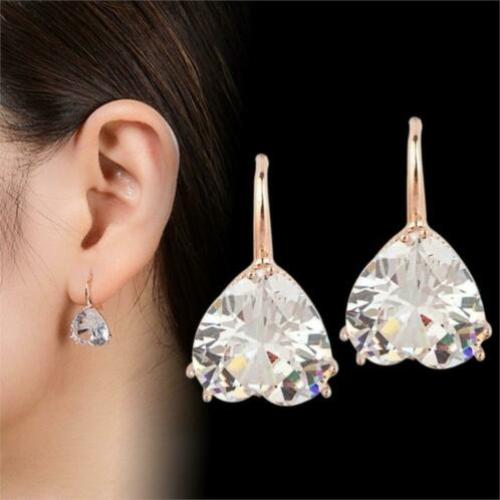 bruid oorbellen zirconia swarovski rose gold haken en doosje