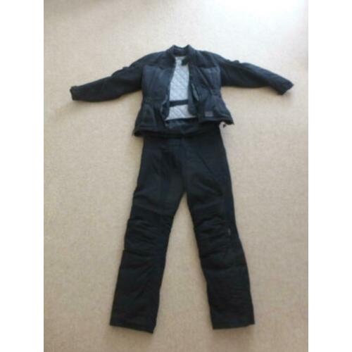 DiFi motorpak zwart jas maat 40 broek 98 uitneembare voering
