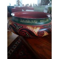 Vintage Noorse lunchbowl van hout