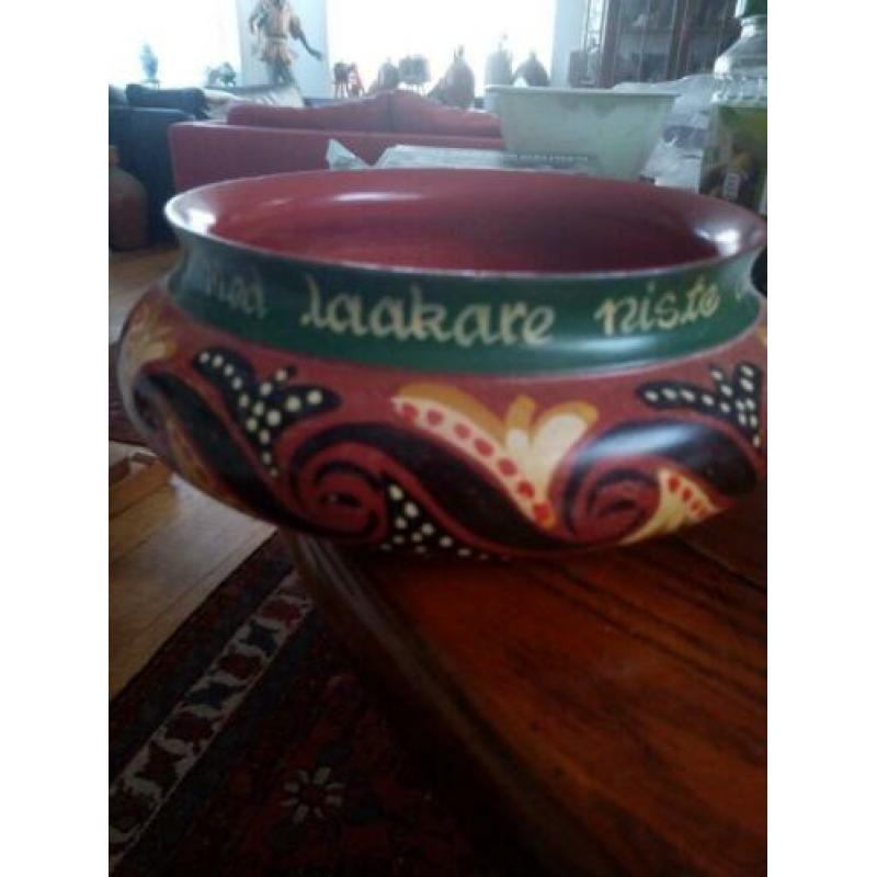 Vintage Noorse lunchbowl van hout