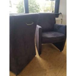 6 luxe eetkamerstoelen zwart