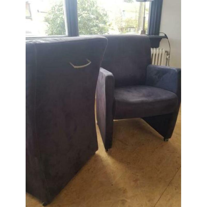 6 luxe eetkamerstoelen zwart