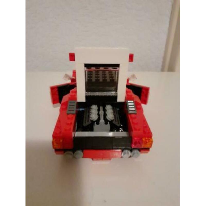 Lego rode sport auto 3 in 1 Set Compleet.