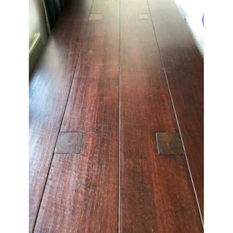Prachtige houten eettafel, 2 mrt bij 1 mtr