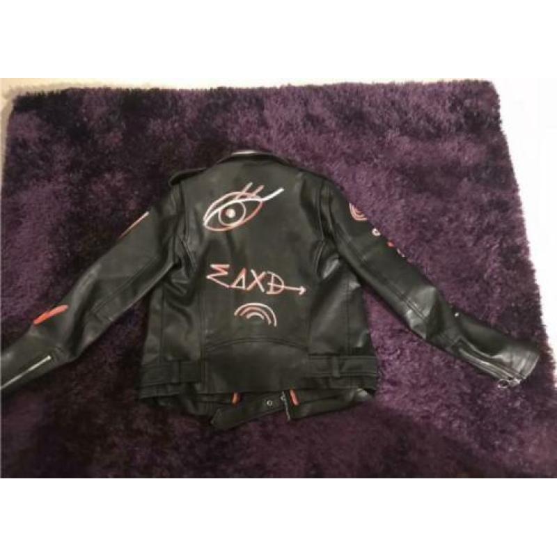 Bekende leren Zara jas maat M
