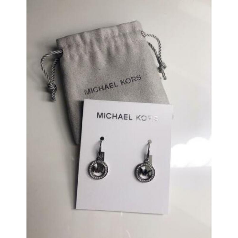 Michael Kors - oorbellen/hangers - zilver met diamantjes