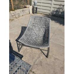 Lounge set wicker kunststof aluminium