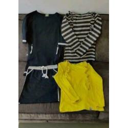 Billy&Lilly kleding. 2x longesleeve . Rok. Jurk. Maat 140.