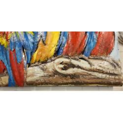 PAPEGAAIEN / ARA`S /canvas / 80 cm hoog / NIEUW