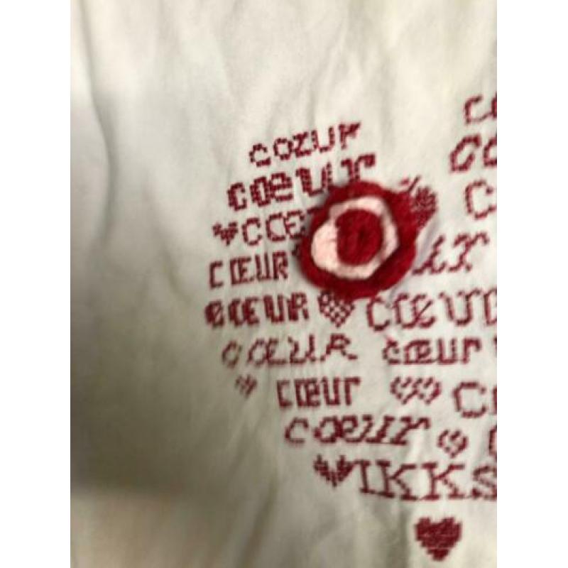 IKKS t-shirt longsleeve meisje roze hart bloemen maat 126 8A
