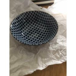 Servies Riverdale fantasie blauw/wit NIEUW