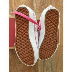 nieuwe Vans authentic glitter wit/roze sneakers maat 30,5