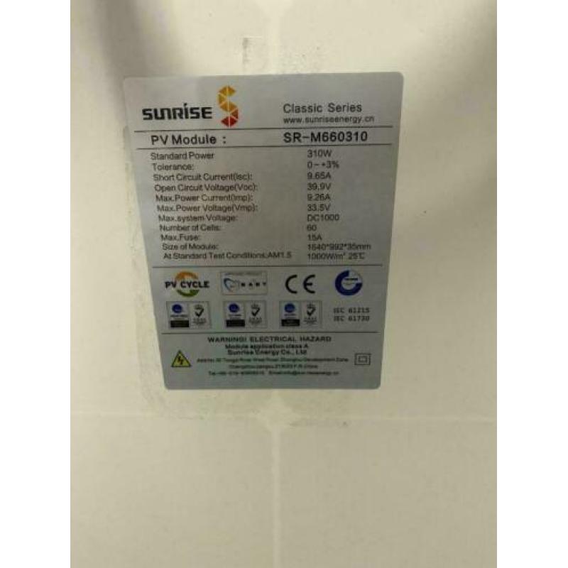 Nieuw Complete Set zonnepanelen 20st MONOKRISTAL 310WP p/st
