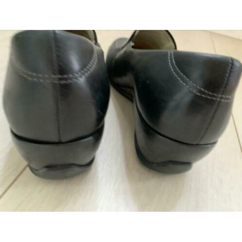 Instappers zwart leer gabor Breedtemaat H, 39,5