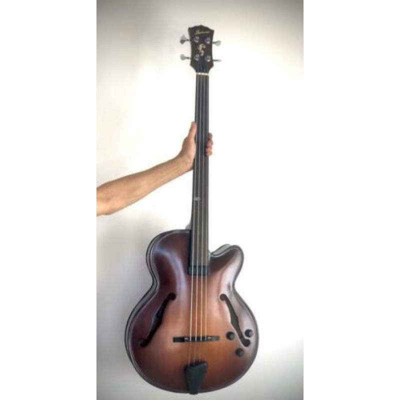 Super mooie semi akoestische fretloze jazz Landscape bas