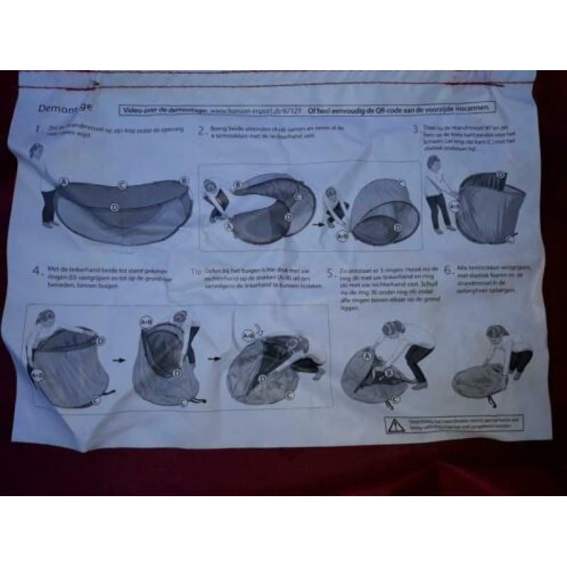Pop up strandtent 220x120x100