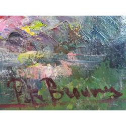 Peter Brouwer 1935 - 2010 - Groot bloemstilleven 60 x 70 cm