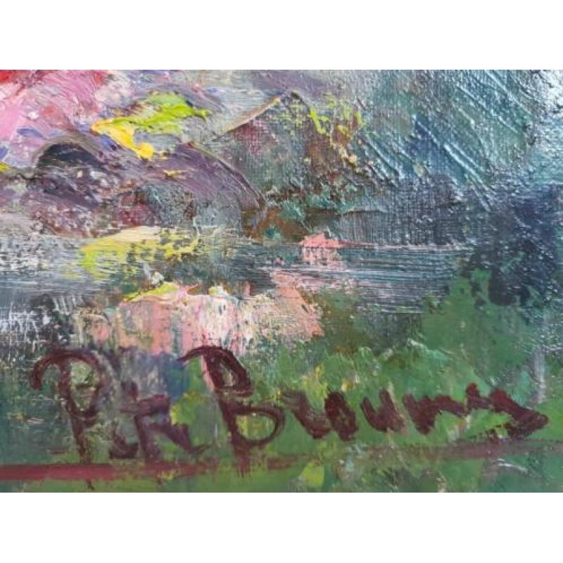 Peter Brouwer 1935 - 2010 - Groot bloemstilleven 60 x 70 cm