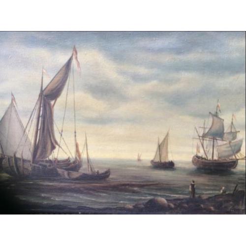 Oud maritiem schilderij uit erfboedel