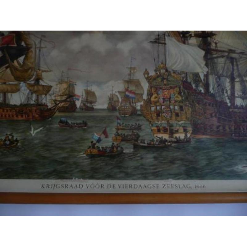 Schoolplaat : Krijgsraad zeeslag 1660