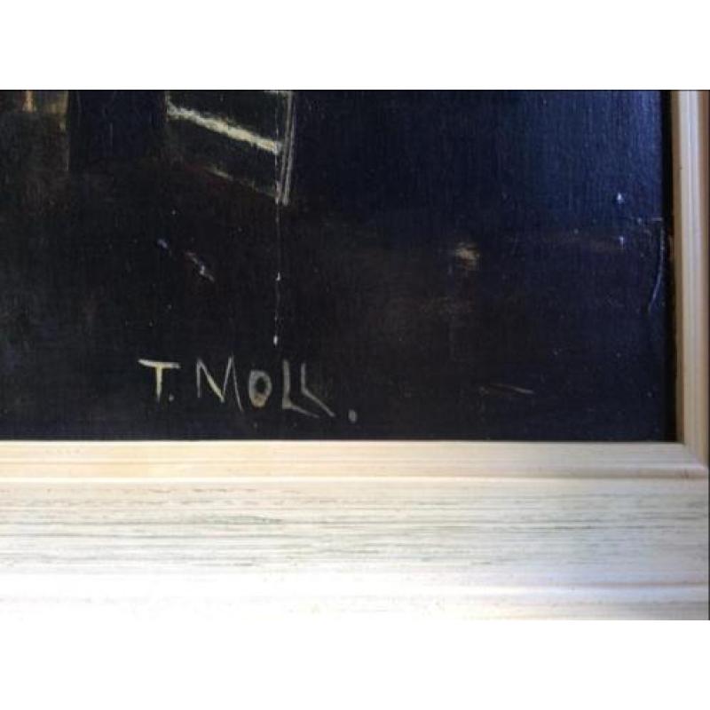 Tijmen Moll, schilderij Haven in Huizen