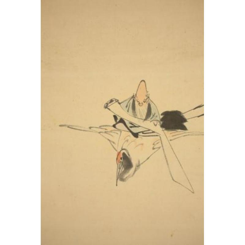 3 set Japanse scrolls, "de zeven Lucky Gods" by "Juzan".