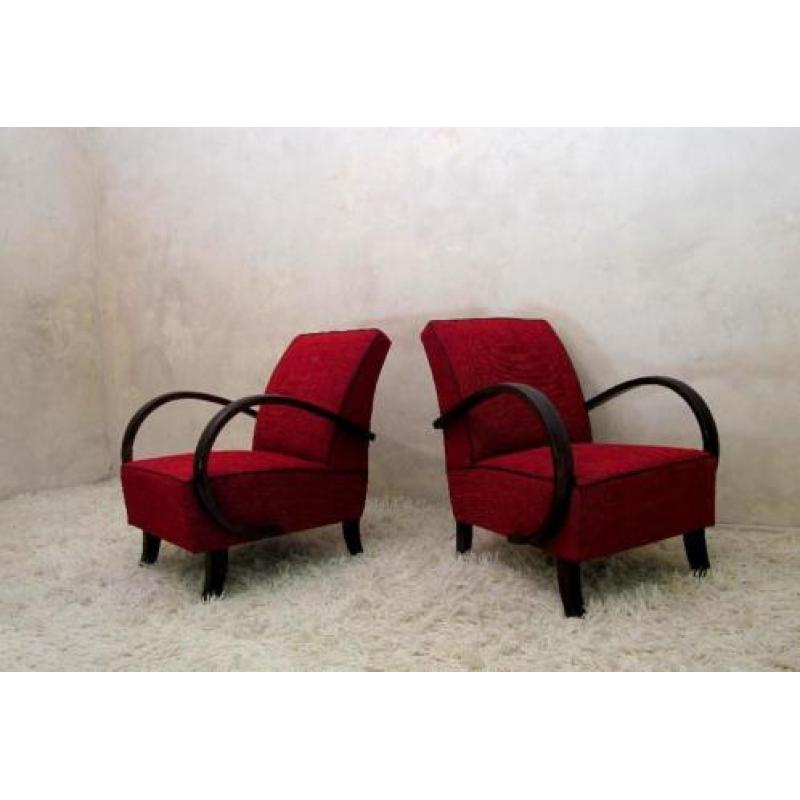 Vintage artdeco fauteuils, 50 60 70 jaren relaxfauteuil