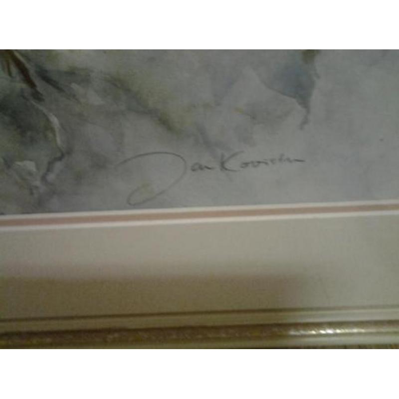 Jan Kooistra schilderij, met mooie lijst € 25I.00