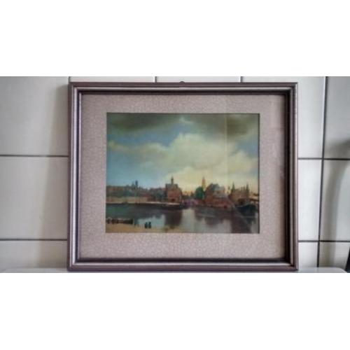 Schilderij, Oud Hollands stads aanzicht