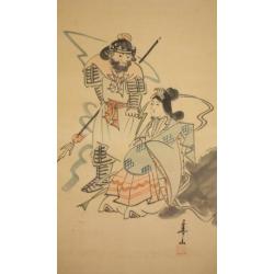 3 set Japanse scrolls, "de zeven Lucky Gods" by "Juzan".