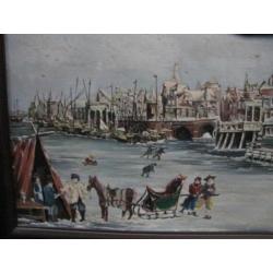 3205 - pentekening in lijst gesigneerd - € 15