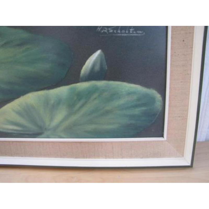 7401 - #kunst #waterlelies #glas HR Scholten #pastel - €75