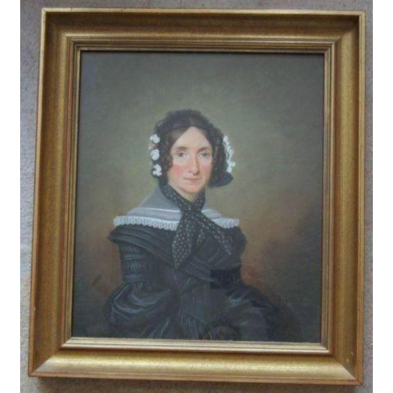 =pastel==ca 1850===portret van een dame=fraaie kwaliteit===
