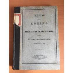 Verslag aan den Koning, over het jaar 1868