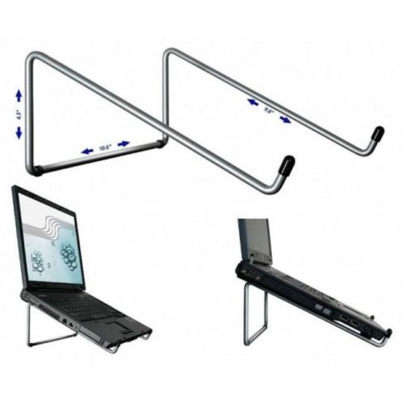 R-go steel basic laptopstandaard, zilver