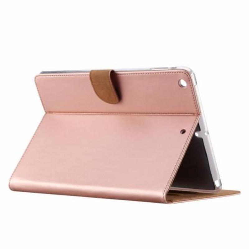 Ntech iPad Air Rose Goud Booktype Kunstleer Hoesje Met Pasj