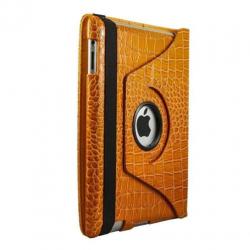 iPad Air 1 Krokodillen lederen hoes 360 graden leer - Oranje