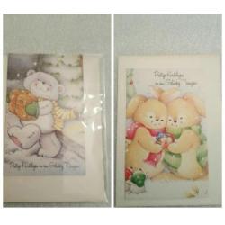 Kerst wenskaarten x 3 stuks , dubbele met envelop.
