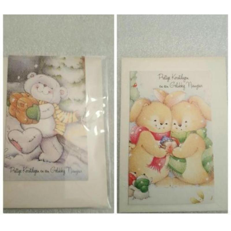 Kerst wenskaarten x 3 stuks , dubbele met envelop.