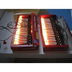 nw.2 x 15 st. kerstverlichting kaars m knijper samen €15.00