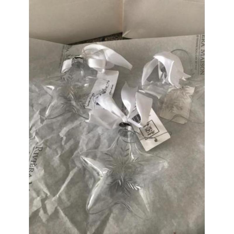 3 Classic Snowstar ornamenten Riviera Maison 50% korting